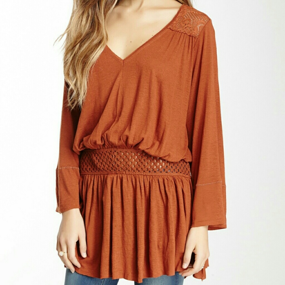 Free People Moonlight Romantic Drop Waist Tunic